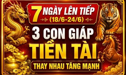 7 ngày lên tiếp (18/6-24/6), 3 con giáp Tiền Tài thay nhau tăng mạnh