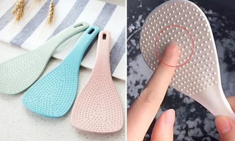 Tại sao trên muôi xới cơm lại có chấm tròn nhỏ xíu?