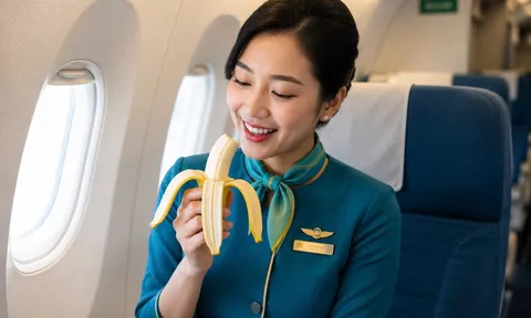 Vì sao khi đi máy bay các nữ tiếp viên thường mang theo 1 quả chuối