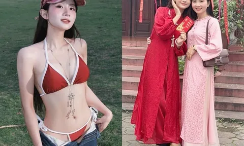 Hot girl VTV hưởng trọn gen đẹp "cực phẩm" của mẹ, khoe da trắng như trứng gà bóc khi diện bikini bé xíu