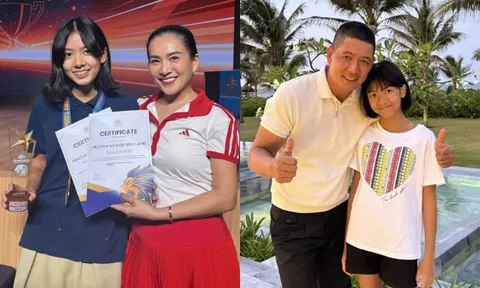 Con gái Bình Minh được trao giải thưởng vận động viên xuất sắc nhất năm ở trường quốc tế, 14 tuổi cao vượt mẹ doanh nhân