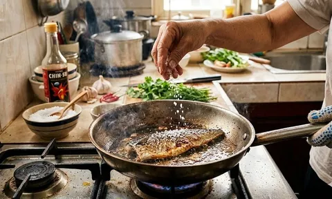 Mẹo rán cá "bất bại": Chỉ cần thêm chút muối vào chảo, cá vàng giòn, không dính chảo!