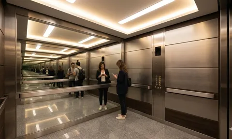 Tại sao nhiều thang máy đều đặt gương lớn bên trong? Công dụng thật sự không chỉ để soi