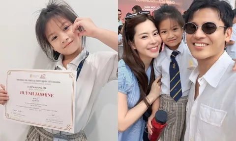Con gái sinh tại Mỹ của Anh Tài - Vũ Ngọc Ánh được khen thưởng ở trường quốc tế, thành tích môn Toán tiến bộ vượt bậc