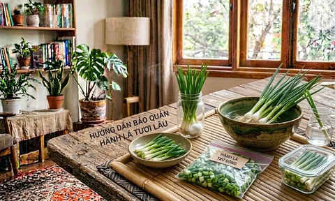 Mẹo bảo quản hành lá: Bí quyết giữ tươi xanh cả tháng, không thối nhũn