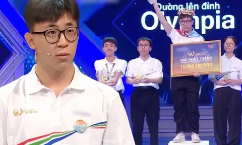 Dẫn đầu cả 4 phần thi, nam sinh Hà Nội giành chiến thắng thuyết phục, ghi tên vào trận thi quý Olympia 26