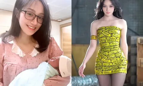 Hot girl Hà Nội quấn băng keo thành váy bó sát hút 16 triệu view, 27 tuổi ở ẩn mang thai giờ đẹp mê sau sinh