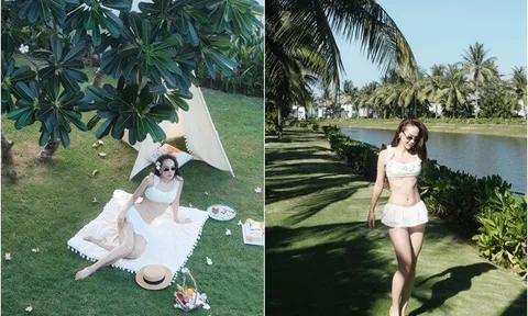 Chị đẹp là phu nhân Phó Tổng diện bikini trắng khoe xương cánh chậu sexy hết nấc, là chủ nhân mảnh đất 20.000m2