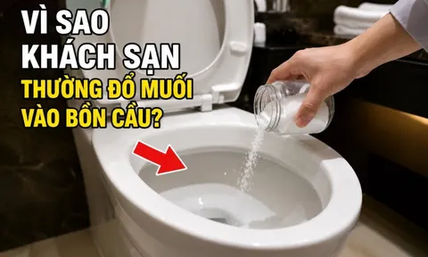 Vì sao khách sạn thường đổ muối vào bồn cầu?