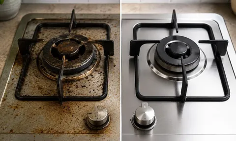 Mẹo làm sạch vết rỉ sét trên bếp gas bằng nguyên liệu dễ tìm, không cần hóa chất mạnh