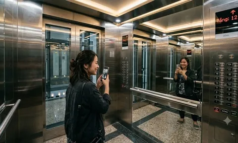 Tại sao thang máy luôn lắp gương lớn? Đừng tưởng chỉ để soi, công dụng thật sự khiến ai cũng bất ngờ