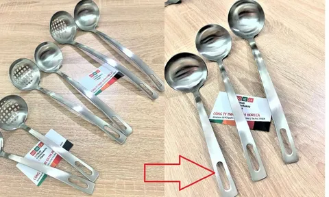 Vì sao trên những chiếc muôi luôn có một lỗ tròn phần cán?