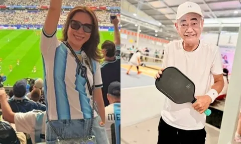 Sao Việt 24h: Mỹ Tâm phấn khích khi lần đầu xem Messi thi đấu trực tiếp; NSND Việt Anh U70 vẫn sung sức trên sân pickleball