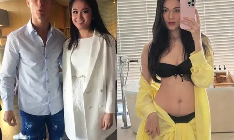 Á hậu Việt Nam từng thân thiết bên Ronaldo nay là mẹ bỉm xinh đẹp, lấy chồng Thạc sĩ được cưng chiều như bảo bối