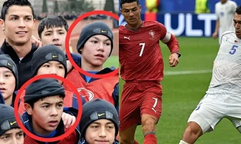 Màn tái ngộ kỳ lạ của Ronaldo và hai fan nhí tại World Cup