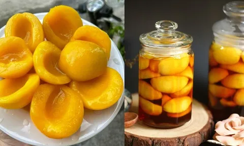 Cách tự làm đào ngâm tại nhà, để lâu vẫn giòn ngon, không nổi váng