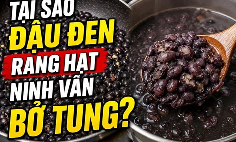 Tại sao đậu đen rang hạt ninh vẫn bở tung?