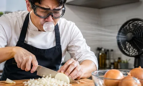 Vì sao nhiều đầu bếp lại nhai kẹo cao su khi thái hành?
