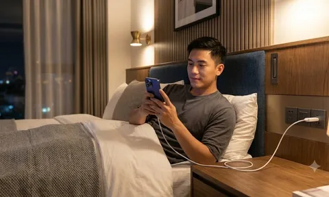Vì sao ổ cắm điện trong khách sạn thường đặt ngay cạnh giường?