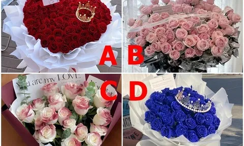 Trắc nghiệm: Chọn một bó hoa hồng, bóc trần suy nghĩ thật của người nằm cạnh bạn