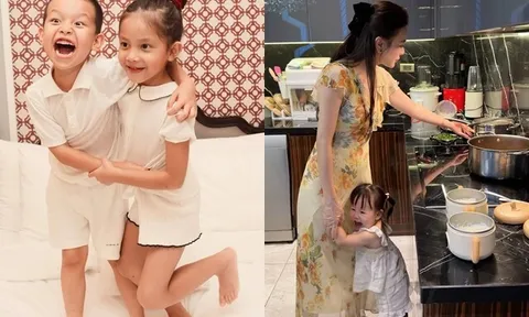 Sao Việt 24h: Cặp sinh đôi nhà Hồ Ngọc Hà thổi nến "bất phân thắng bại"; Con gái Phương Oanh vào bếp bám mẹ không rời