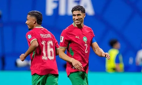 Hakimi tái hiện kỷ lục 26 năm của bóng đá Morocco tại World Cup