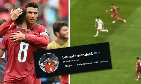 Bruno Fernandes tăng 3 triệu fan nhờ kiến tạo cho CR7