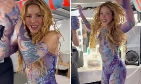Shakira ăn mừng cực cháy khi Colombia thắng Congo
