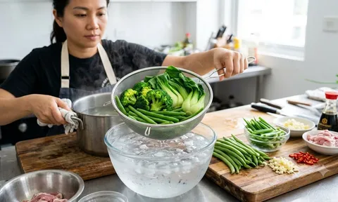 Cách xào rau giữ màu xanh và độ giòn tự nhiên