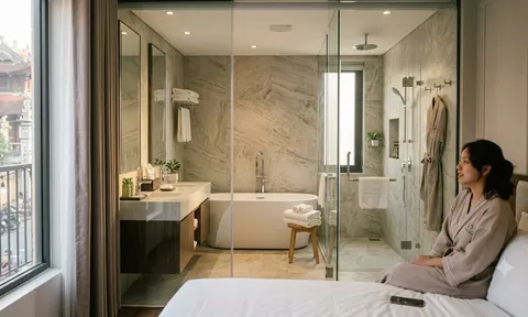 Tại sao nhà tắm khách sạn thường có vách kính trong suốt?