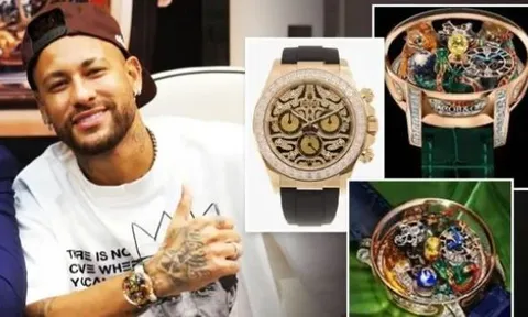 Neymar chi 1 triệu USD mua đồng hồ kim cương tại World Cup