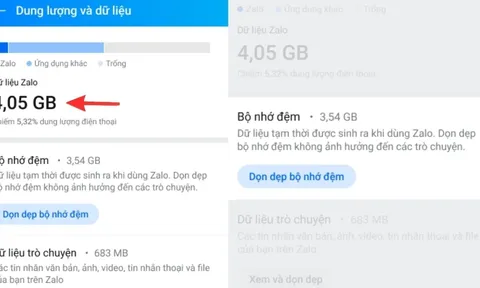 Cách giả phóng dung lượng Zalo, xử lý vấn đề điện thoại báo bộ nhớ đầy, không làm mất dữ liệu