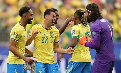 Chấm điểm tuyển Brazil: Casemiro chuộc lỗi; Martinelli hóa người hùng