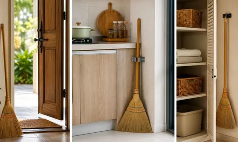 Người xưa rất chú ý vị trí đặt chổi: Đặt sai chỗ dễ phạm kỵ