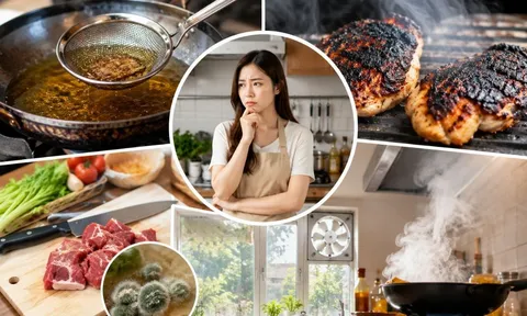 5 thói quen trong bếp âm thầm làm tăng nguy cơ ung thư, nhiều gia đình vẫn lặp lại mỗi ngày