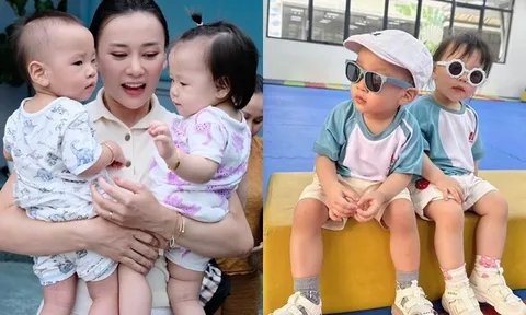 Phương Oanh bận rộn đưa đón, nấu ăn hàng ngày cho 2 con, tiết lộ thói quen trái ngược của cặp song sinh