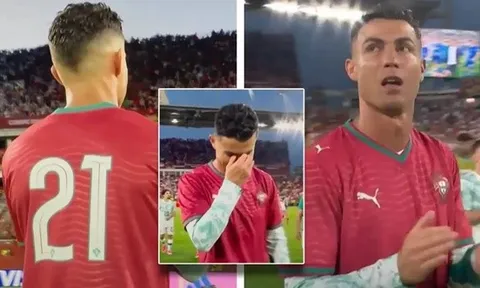 Ronaldo khóc nức nở mặc áo Jota sau trận thắng Croatia