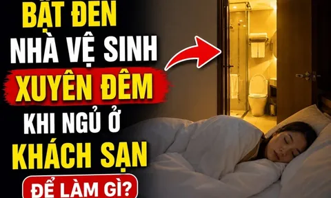 Bật đèn nhà vệ sinh xuyên đêm khi ngủ ở khách sạn để làm gì?