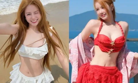 Mỹ nhân Vbiz sở hữu vòng eo "con kiến" có khuôn mặt nhỏ như búp bê, style đi biển lần nào cũng đẹp nổi bật