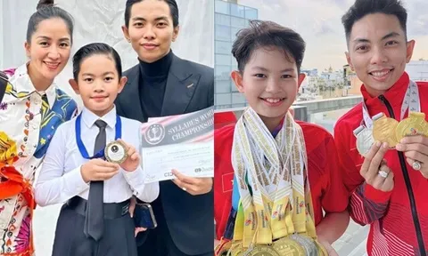 Khánh Thi khiêu vũ đôi cùng con trai cực ăn ý, Kubi hiện cao hơn mẹ, dáng nhảy được khen đẹp vượt bố Phan Hiển