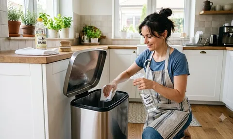 Cho một ít giấm vào thùng rác: Mẹo nhỏ giúp giảm mùi khó chịu ngày hè, nhiều người chưa biết