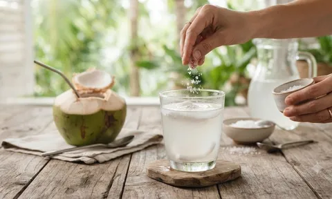 Vì sao bạn nên bỏ một chút muối vào nước dừa?