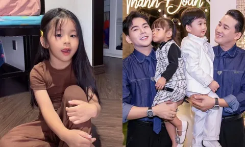 Con gái Thanh Đoàn - Hà Trí Quang khoe suối tóc đen tuyền xinh xắn, chăm diễn tiểu phẩm cùng anh trai
