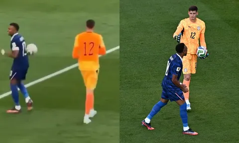 Bị từ chối bắt tay, thủ môn Paraguay ném bóng vào Mbappe