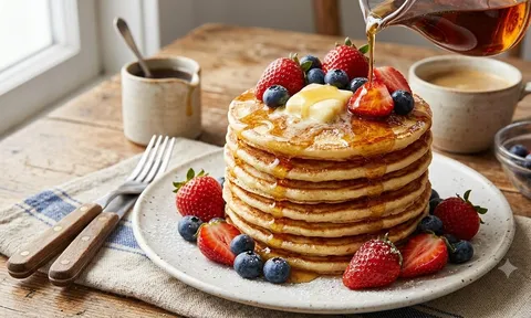 Chỉ vài nguyên liệu quen thuộc, làm bánh pancake mềm xốp thơm ngon khiến cả nhà ăn hết veo