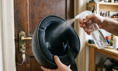 Mẹo làm sạch, khử mùi hôi của mũ bảo hiểm, không cần tháo rời