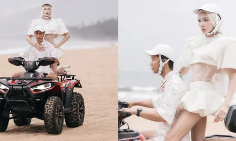 Võ Hoàng Yến làm Vedette, xuất hiện đầy bất ngờ trên xe địa hình trong show VUNGOC&SON