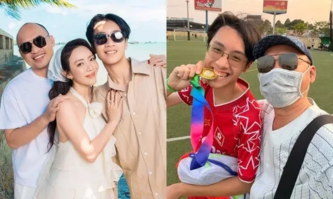Tiến Luật và con trai đang du học ở Pháp "đối đầu" vì Ronaldo, Thu Trang ở giữa bất ngờ bị ngó lơ