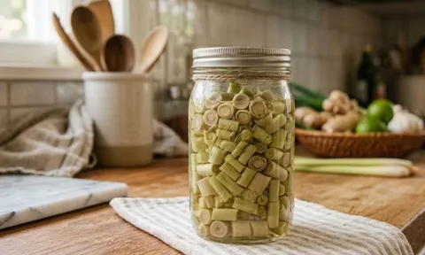 Ngâm sả với giấm trắng, có ngay một loại dung dịch đặc biệt