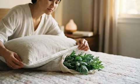 Tại sao bạn nên để nắm lá ngải cứu khô dưới gối trước khi ngủ?